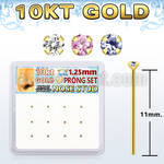 dgiys23 box w 10kt gold nose bend it nose stud w 1.2mm round cz 