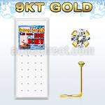 dgsz9c 9kt gold nose screw with 1 5mm clear prong cz stone