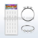 dhma9c small board silver seamless ring with cz in mix color