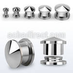 dhpg 316l steel internally threaded spiked top hat plug