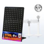 dlijyc bioflex labret w push in 2 5mm flat clear crystal head