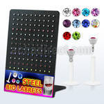 dlijym clear bioflex labret with push in flat crystal head