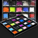 dmbj2 display of 3mm acrylic uv balls cones w threading