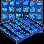 dmbj31 assorted 316l steel clear blue covered jewelry parts