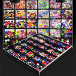 dmbj32 assorted acrylic body jewelry parts balls cones dices