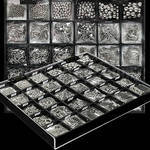 dmbj37 assorted 316l steel blue clear cover body jewelry parts