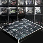dmbj5 display of 3 4mm bezel set jewel ball with threading