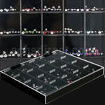 dmbj6 display of 5 6mm bezel set jewel ball with threading