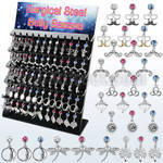 dmcd9 display w 60 steel belly bananas, w mixed danglings