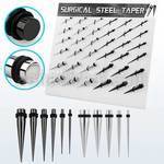 dmxp17 board of high polished black pvd 316l steel tapers