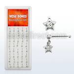 dnbdc2 box of silver nose bones with a dangling star w crystal
