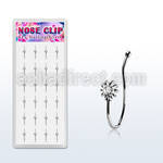 dncl5c box w 24 silver fake nose clips w sun w clear crystal