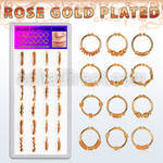 dnsm101 box w silver fake septum rings with rose gold plating 