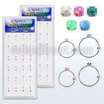 dnsm110 box w silver nose hoop w 1.5mm prong set synthetic opal