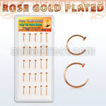 dnsm120 box w rose gold plated silver fake nose clip