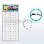 dnsm13 box of silver seamless nose hoops w diameter 10mm