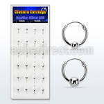 dnsm167 box w 12 silver ball closure earrings 16g 3 4mm balls