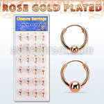 dnsm171 box rose gold silver ball closure earring 16g 3 4mm ball