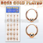 dnsm172 box rose gold silver ball closure earring 16g 4 5mm ball