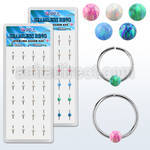 dnsm187 box 24 925 silver seamless rings 20g w 3mm opal ball