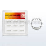 dnsm79 box w silver septum ring w a knotted wire design