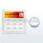 dnsm80 box w silver septum ring w a balinese wire design w ball