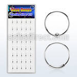 dnsm box of silver nose rings in mixed styles w diameter 8mm
