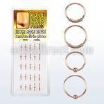 dnsp7 box of silver nose hoops 15 w ball 10 endless hoops