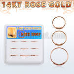 dr14nh2 box w 14kt rose gold endless nose hoop