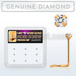 drsc15 box w 9 14kt rose gold nose screws w genuine diamonds