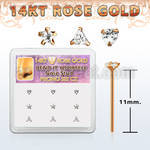 drys25 box 14k rose gold bend it yourself nose stud w mix top