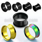 dtpg pvd plated surgical steel double flared flesh tunnel