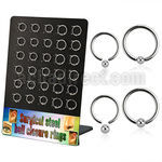 dtrg7 board w 316l steel ball closure rings w 2.5 3mm balls