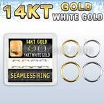 dwgsel1 box of 14kt gold seamless ring with gold white gold