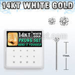 dwys11 box w 14kt white gold bend it nose stud w 1.5 2mm cz