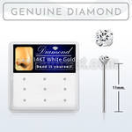 dwys15 box w 14kt white gold bend it nose stud w 1.5mm diamond