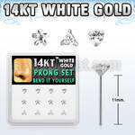dwys9 box w 14kt white gold nose bend it nose studs w mix czs