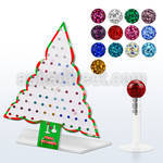 dxmas7 xmas tree display of bioflex labret with push in balls