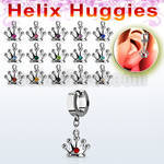 ehhcr2 helix huggie w a dangling crown with a single crystal