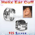 ehvcf4 sterling silver helix ear cuff with scorpion design