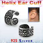 ehvcf8 sterling silver helix ear cuff with flower design