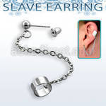 er246 stainless steel fake slave helix clip with chain