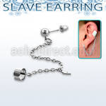 erbdlit stainless steel fake slave helix clip w lightning symbol