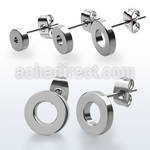 erfrd high polish 316l steel fake flesh tunnel ear stud
