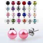 erp pair of stainless steel faux pearl ear studs size 5 8mm