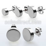errd pair of high polished surgical steel fake plug ear stud