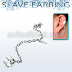 erzdld18 stainless steel cz ear stud w helix clip lightning 
