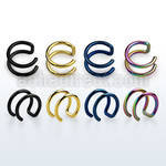 etcf anodized steel fake helix clip in a double hoop design