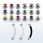 fbnejb25 bioflex eyebrow banana w 2.5mm bezel set jewel ball