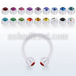 fcbeajb3 bioflex circular barbell w 3mm bezel set jewel balls